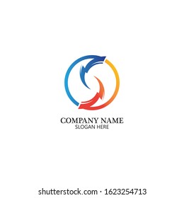 Flash s letter thunderbolt logo vector template icons