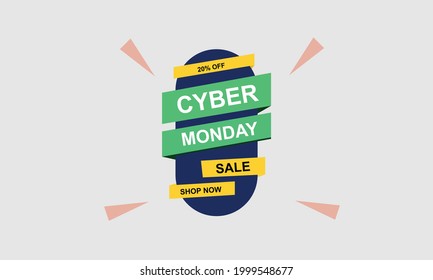 Flash sale 20% off banner Vector illustration.	
