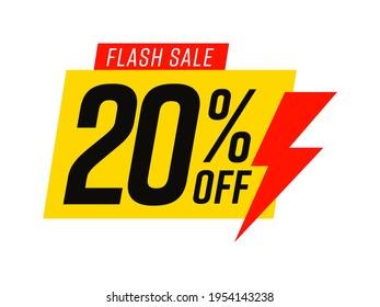 Flash sale 20 percent price off marketing template design