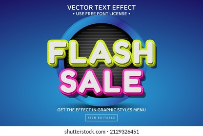 Flash sale 3D editable text effect template