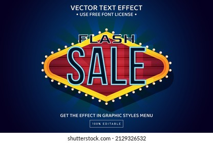 Flash sale 3D editable text effect template