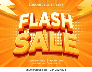 Flash sale 3D editable text effect