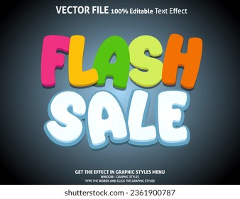 Flash sale 3d editable text effect