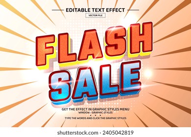 Plantilla de efecto de texto editable 3D de venta en Flash