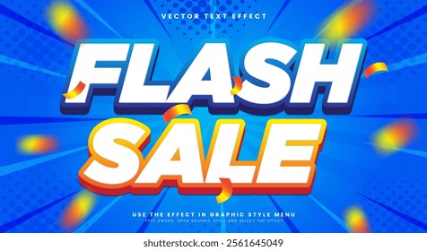 Flash Sale 3d editable text effect Template suitable for Sale banner