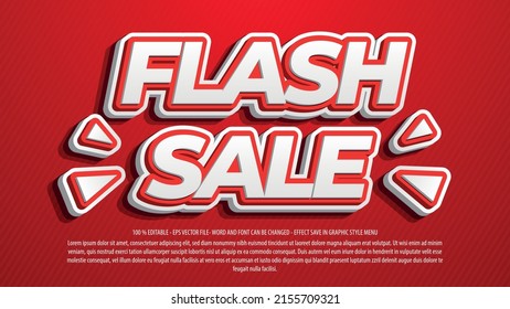 Flash sale 3d style editable text effect template