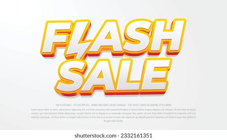 Flash sale 3d style editable text effect