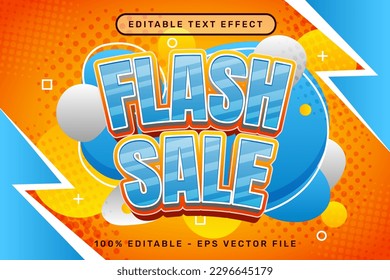 flash sale 3d text effect and editable text effect