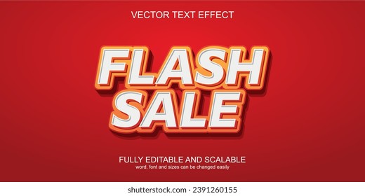 FLASH SALE 3D TEXT EFFECT VECTOR EDITABLE TEMPLATE