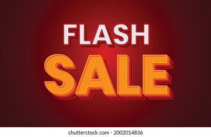 Efecto de estilo de texto 3d de venta en flash	
