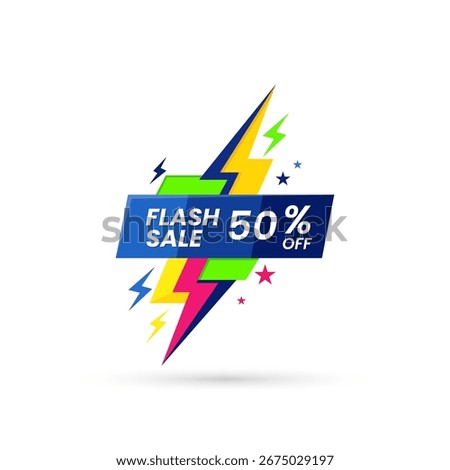 Flash Sale 50 Off Dynamic Lightning Bolt Promotion