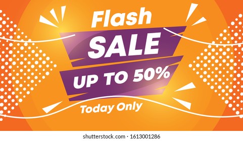 Flash Sale up to 50% off. Shopping day sale poster or flyer design. Global shopping world day Sale on colorful background. Crazy sales online. Eps 10 vector background Illustration.