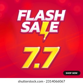 flash sale 7.7 discount illustration design shopping promotion 