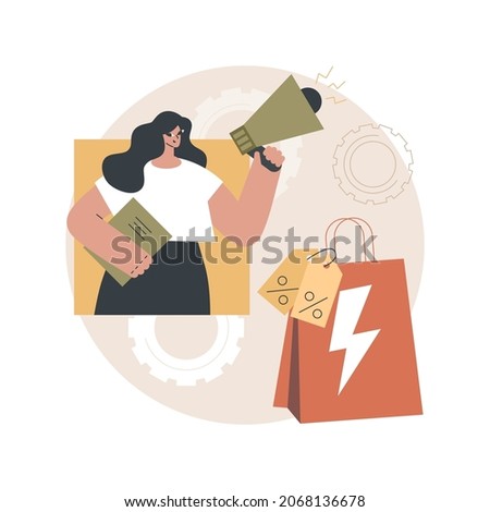 Flash sale abstract concept vector illustration. Special offer, short period sale, flash discount, e-commerce shop promotion, impulse buying, limited time deal, retail practice abstract metaphor.
