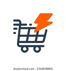 Flash Sale Alert vector icon illustration