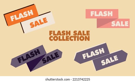 Flash Sale Baner, flyer or social media flash sale design with flat design style. can be use for comercial sale or black friday