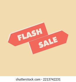 Flash Sale Baner, flyer or social media flash sale design with flat design style. can be use for comercial sale or black friday