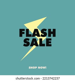 Flash Sale Baner, flyer or social media flash sale design with flat design style. can be use for comercial sale or black friday