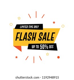 Flash Sale Banner. Up to 50% Off