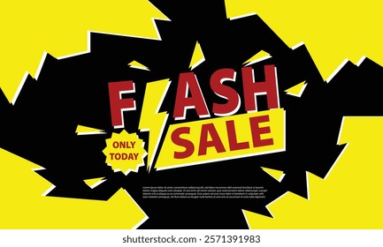 Flash sale banner background advertising big sale 