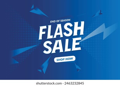 Flash Sale Banner with Blue Colour background ,
Flash Sale Shopping Poster , Flash Sales banner template design for social media and website. Special Offer Flash Sale campaign or promotion.