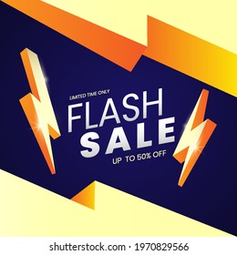 Flash Sale banner desain Template for media promotion and social media. vector ilustrasi.