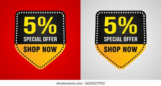 Flash Sale Banner Design with 5% Discount Offer