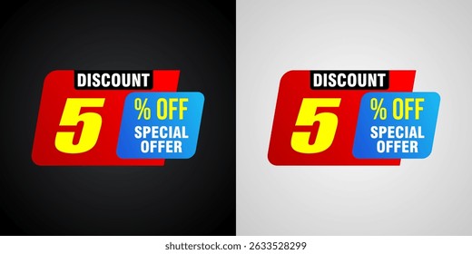 Flash Sale Banner Design with 5% Discount Offer