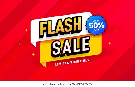 Ilustración de diseño de banner de venta en Flash