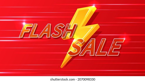 Flash sale banner design. Flash sale poster.