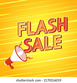 Flash Sale Banner Design. Flash Sale Poster. Flash Sale Promo For Bussiness. Discount Banner Promotion Template.
