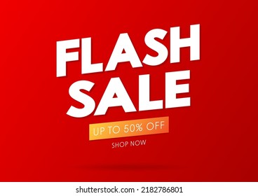 Flash sale banner design. Flash sale poster.