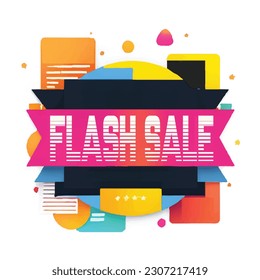 Ilustración vectorial de diseño de banner de Flash Sale