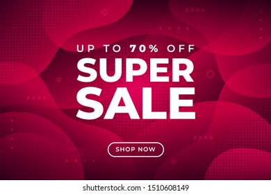 Flash Sale Banner dynamic liquid gradient background