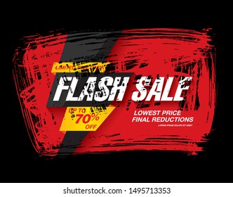 flash sale banner layout design, vector illustration