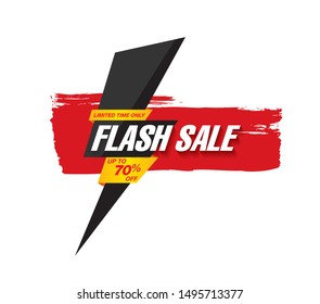 flash sale banner layout design, vector illustration