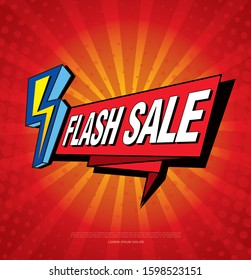 flash sale banner layout design, vector illustration