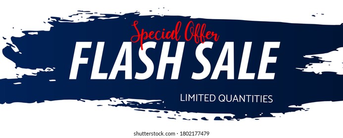 flash sale banner layout design, vector illustration