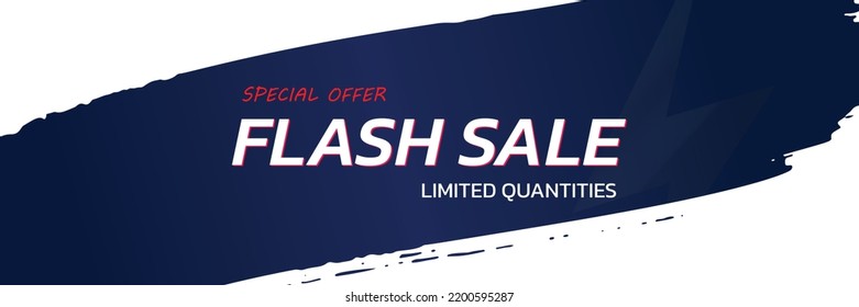 Flash Sale Banner Layout Design, Vector Illustration