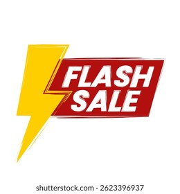 Flash Sale Banner with Lightning Bolt