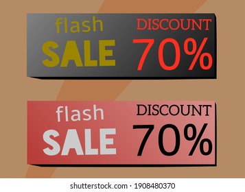 Flash sale banner for marketing