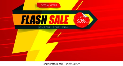 flash sale banner promotion design.