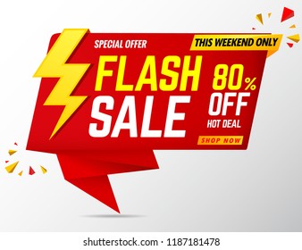 flash sale banner red.promotion super sale