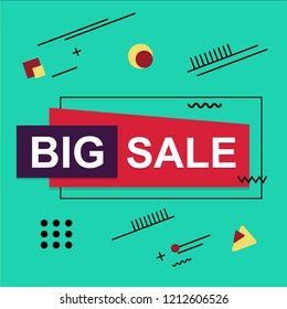 Flash Sale Banner Set Elements Vector Illustration