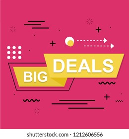 Flash Sale Banner Set Elements Vector Illustration