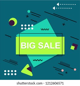 Flash Sale Banner Set Elements Vector Illustration