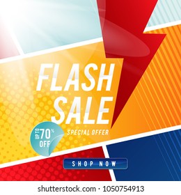 Flash sale banner template design