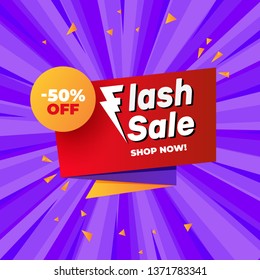 Flash sale banner template design