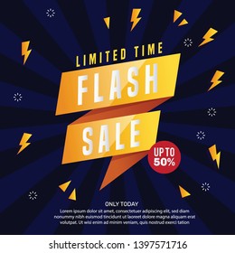 Flash Sale banner template design.