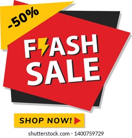 Flash Sale banner template design.